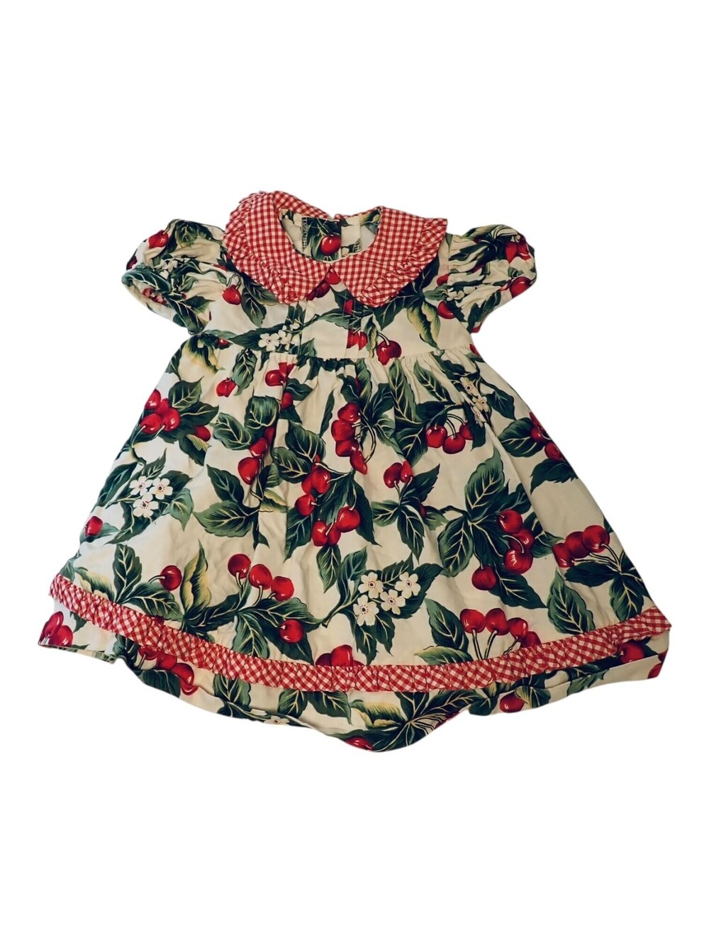 VTG Wee Clancy Emma Sweet Cherries Dress Toddler Girls 18M Cottagecore Prairie